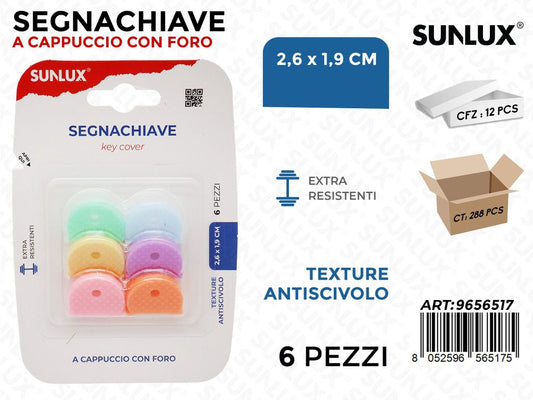 Sunlux Segnachiave a Cappuccio Ass. 6PCS 2.6*1.9CM