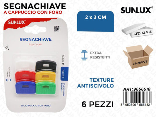 Sunlux Segnachiave a Cappuccio Ass. 6PCS 2*3CM