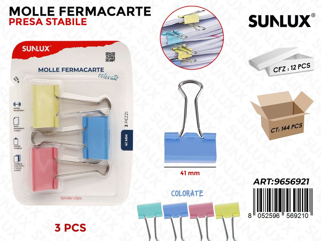 Sunlux Molle Fermacarte Col. 3PCS 41MM