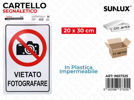 CARTELLO SEGNALETICO PLAST. 20*30CM
