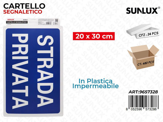 CARTELLO SEGNALETICO PLAST. 20*30CM