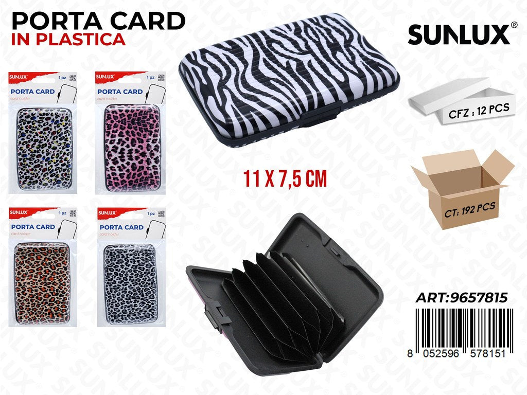 Sunlux Porta Card in Plastica Ass. 11*7.5CM