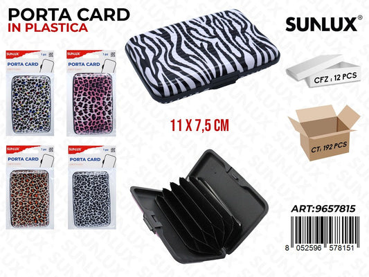 Sunlux Porta Card in Plastica Ass. 11*7.5CM
