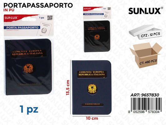 Sunlux Portapassaporto in Pu 10*13.5CM