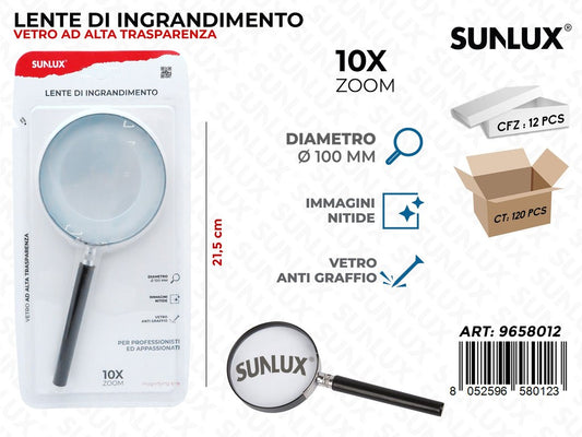 Sunlux Lente di Ingrandimento 10X 21.5CM
