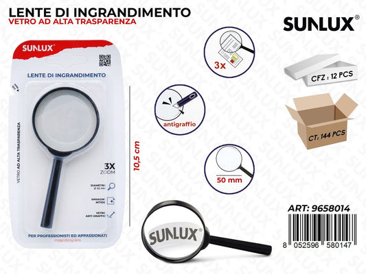 Sunlux Lente di Ingrandimento 3X 10.5CM