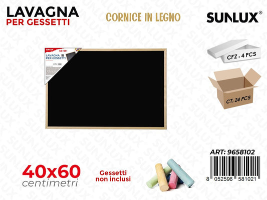 Sunlux Lavagna Nera per Gessetti 40*60CM