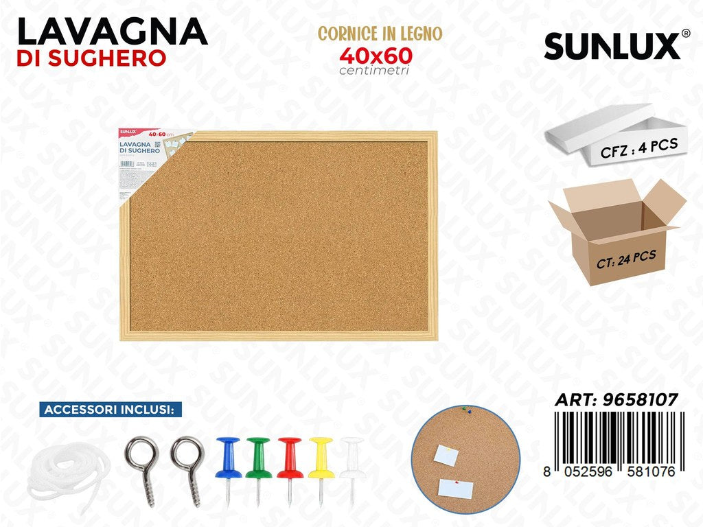 Sunlux Lavagna di Sughero 40*60CM