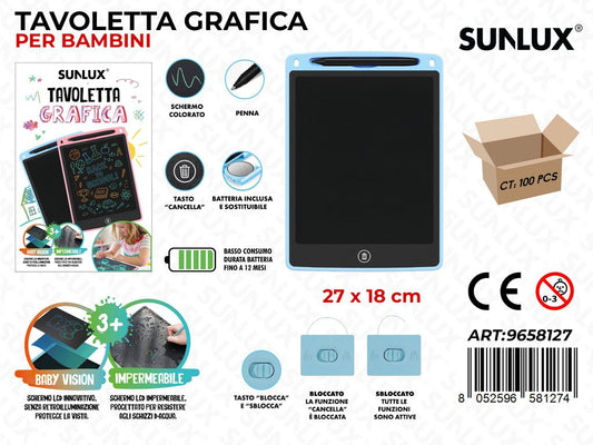 Sunlux Tavoletta Grafica Bambini Cel. 27*18CM