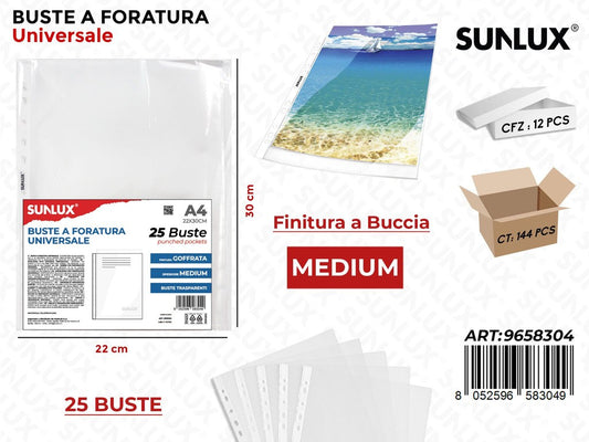 Sunlux Buste a Foratura Buccia Med. 25PCS 22*30CM