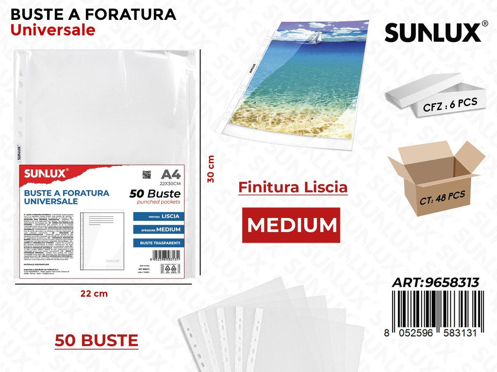 Sunlux Buste a Foratura Liscia Med. 50PCS 22*30CM