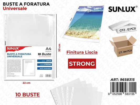 Sunlux Buste a Foratura Liscia Strong 10PCS 22*30CM