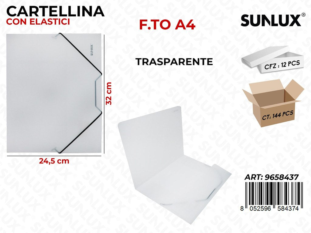 Sunlux Cartelline c/Elastico A4 32*25CM