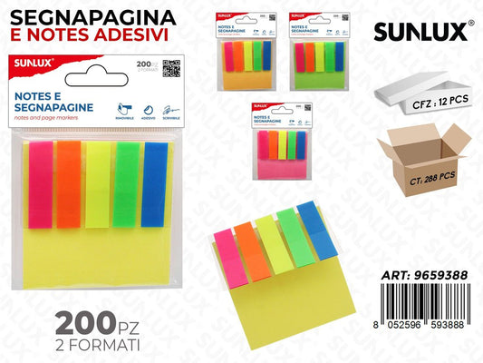 Sunlux Segnapagina Notes Adv 200FF Ass/