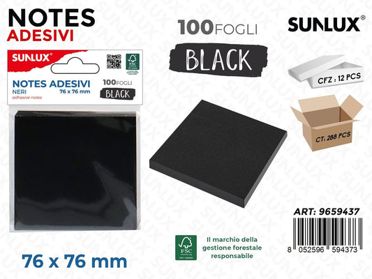 Sunlux Notes Adv Nero 100FF 76*76MM