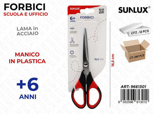 Sunlux Forbici Scuola e Ufficio in ACC.16.5CM