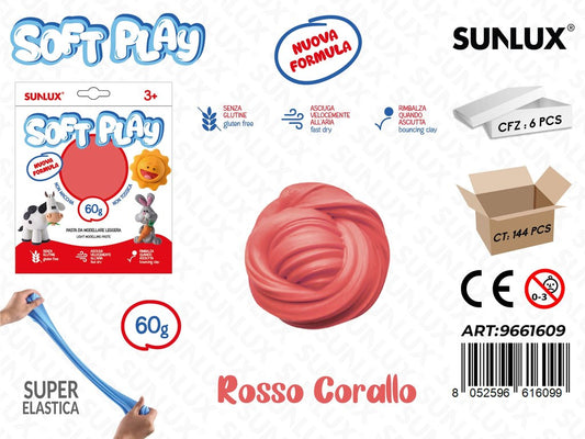 Sunlux Pasta Model. Soft Rosso Corallo 60GR