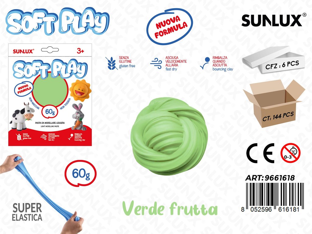 PASTA MODEL. SOFT VERDE FRUTTA 60GR