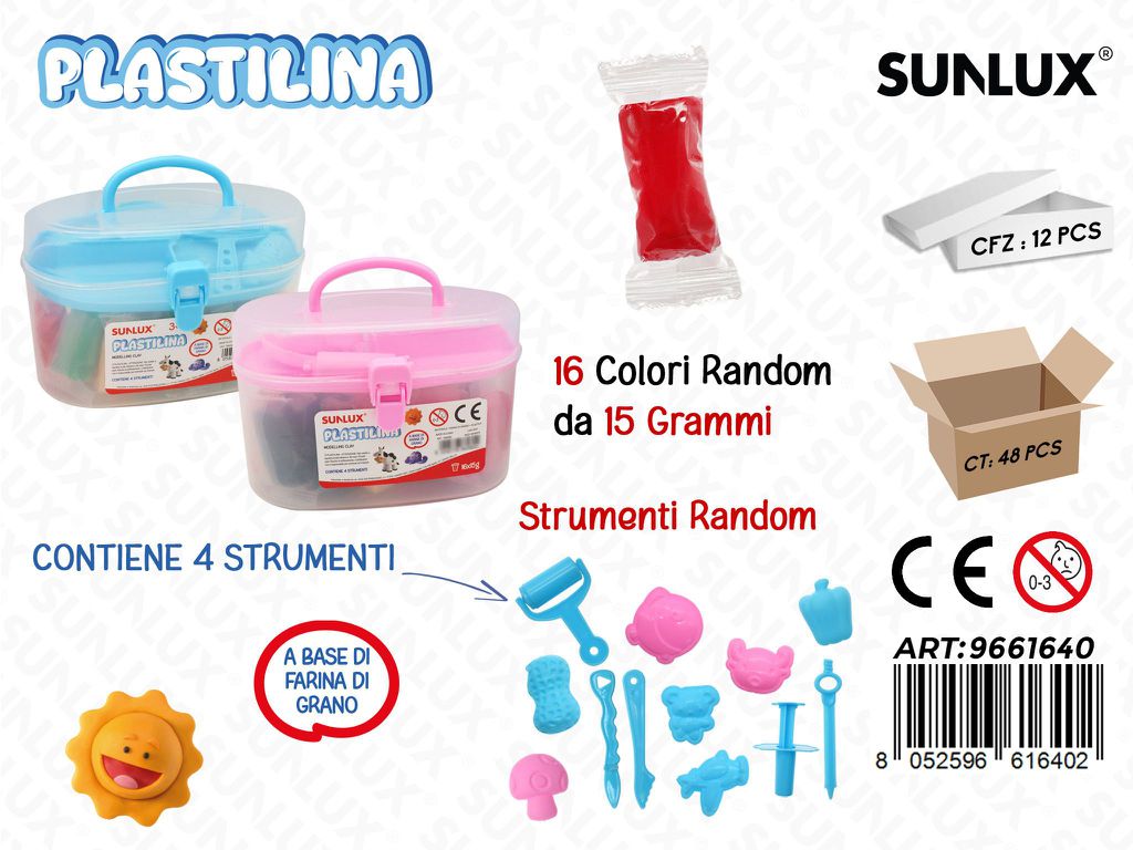 Sunlux Plastilina 16COL.15GR c/Acc