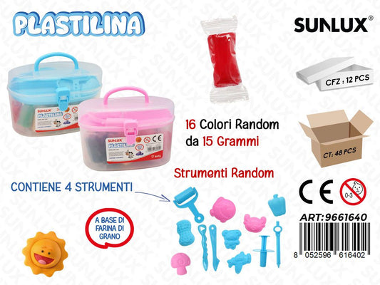 Sunlux Plastilina 16COL.15GR c/Acc