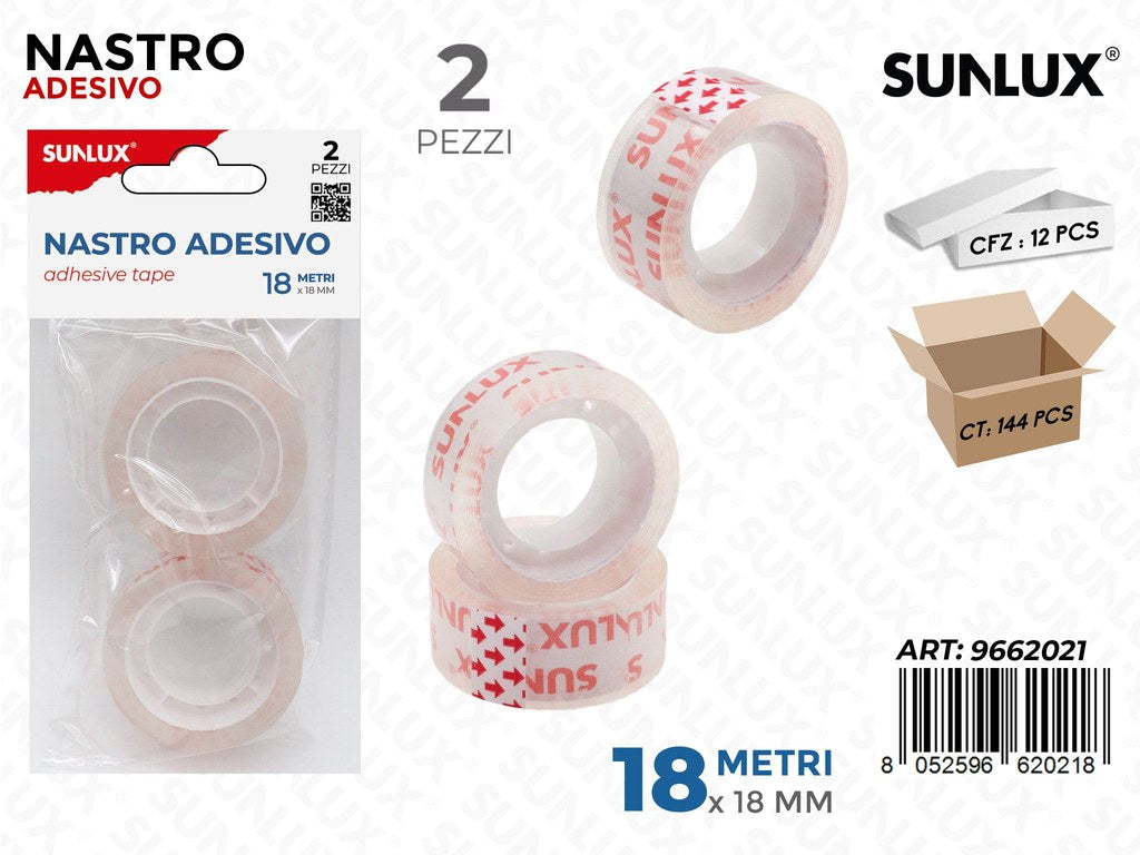 Sunlux Nastro Adv 2PCS 18MT*18MM