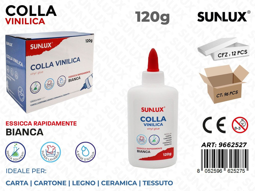Sunlux Colla Vinilica Bianca 120GR