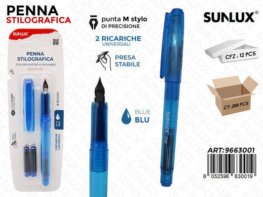 PENNA STILOGRAFICA BLU C/ 2RICARICHE /PZ DA 12**