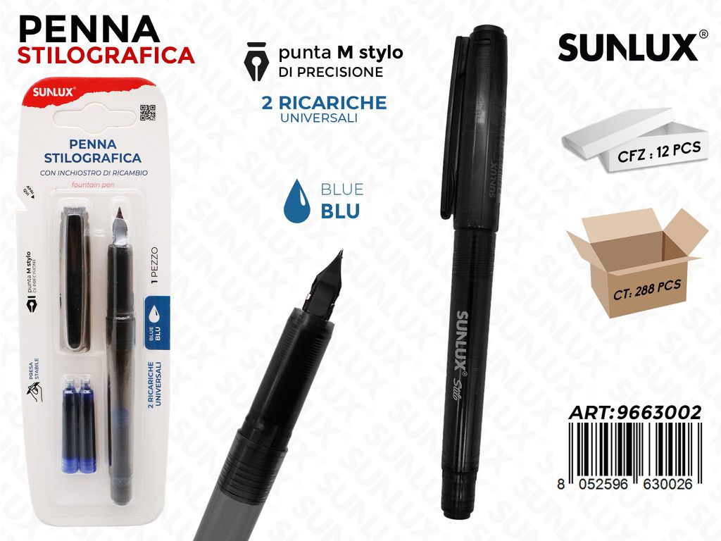PENNA STILOGRAFICA BLU C/ 2RICARICHE /PZ DA 12**