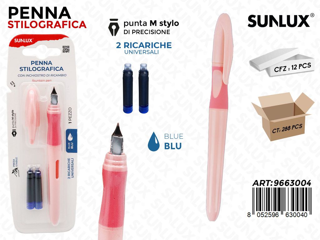 PENNA STILOGRAFICA BLU C/ 2RICARICHE /PZ DA 12**