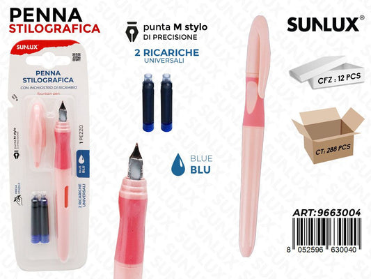 PENNA STILOGRAFICA BLU C/ 2RICARICHE /PZ DA 12**