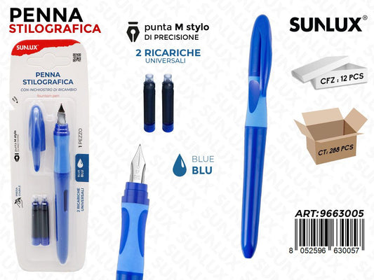 PENNA STILOGRAFICA BLU C/ 2RICARICHE /PZ DA 12**