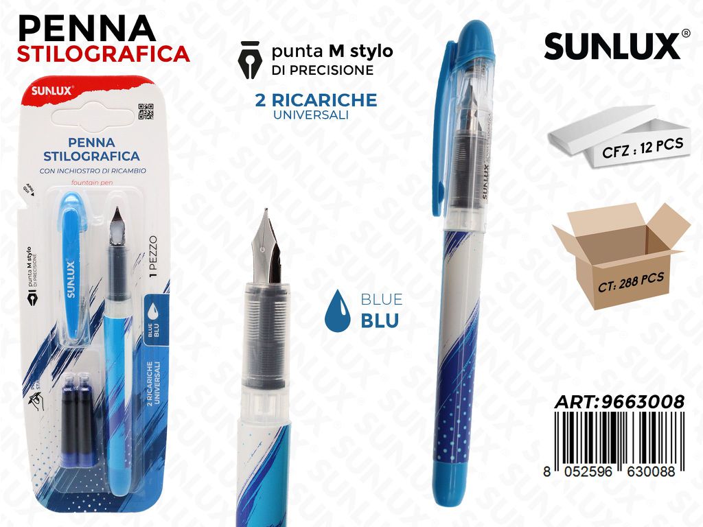 PENNA STILOGRAFICA BLU C/ 2RICARICHE /PZ DA 12**