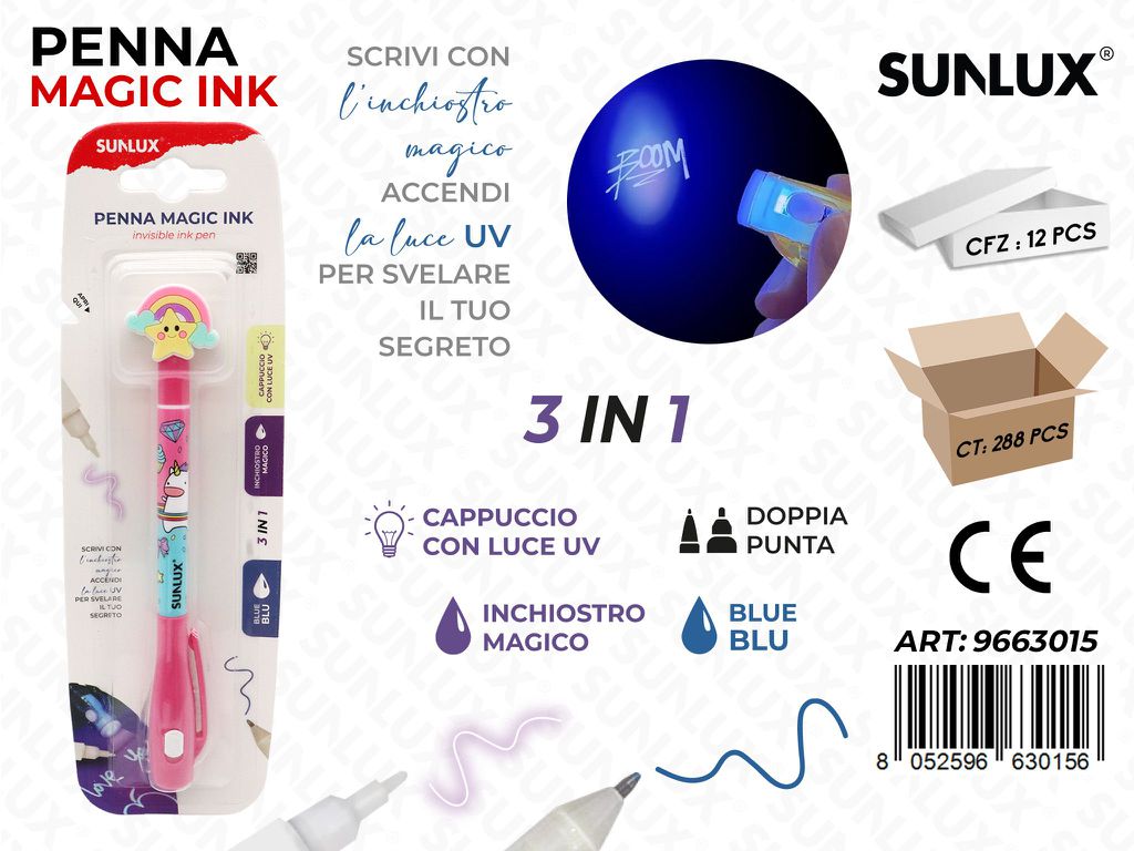 PENNA MAGIC INK 3 IN 1 BLU C/LUCE