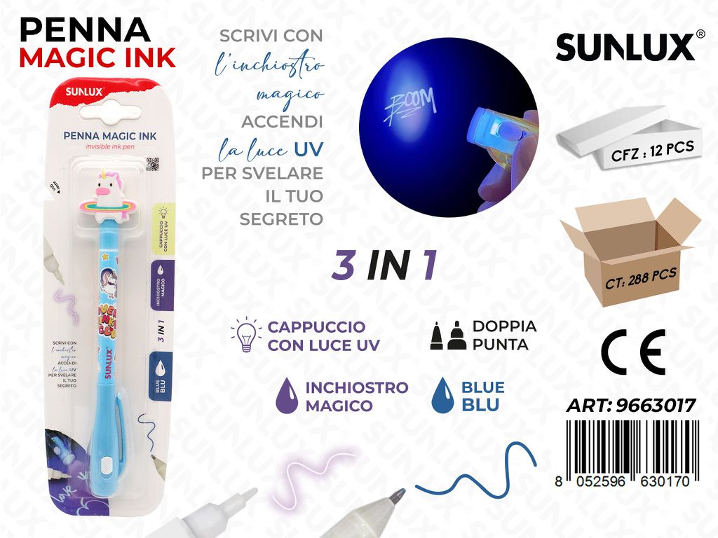 PENNA MAGIC INK 3 IN 1 BLU C/LUCE