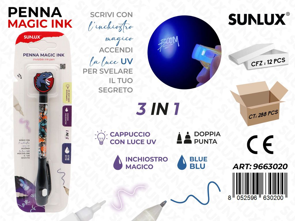 PENNA MAGIC INK 3 IN 1 BLU C/LUCE