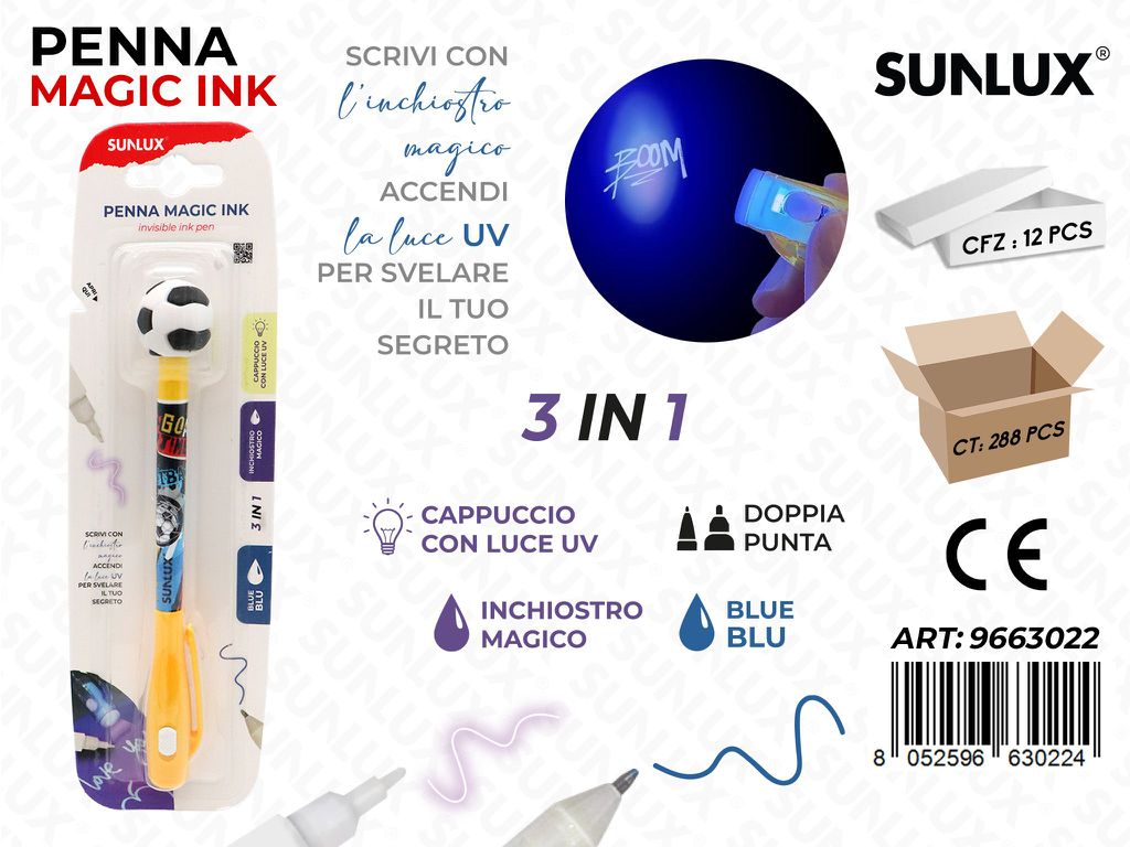 PENNA MAGIC INK 3 IN 1 BLU C/LUCE