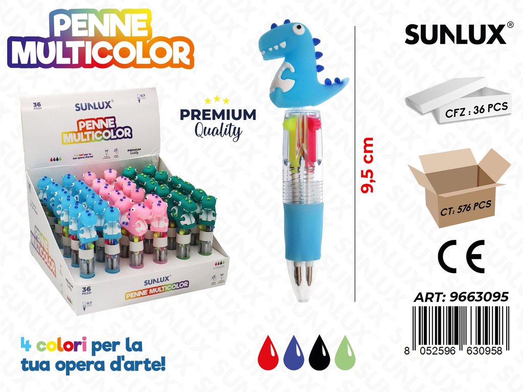 Penne Multicolor Ass.0.7Mm 9.5Cm
