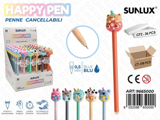 Happy Pen Penne Cancell. Blu 0.5Mm