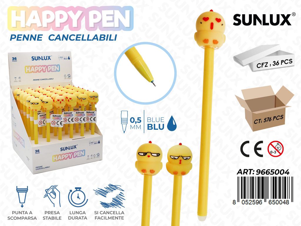 Happy Pen Penne Cancell. Blu 0.5Mm