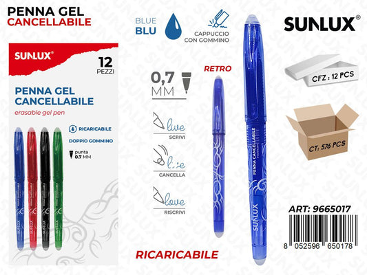 Sunlux Sc. Penna Gel Cancel. Blu 0.7MM