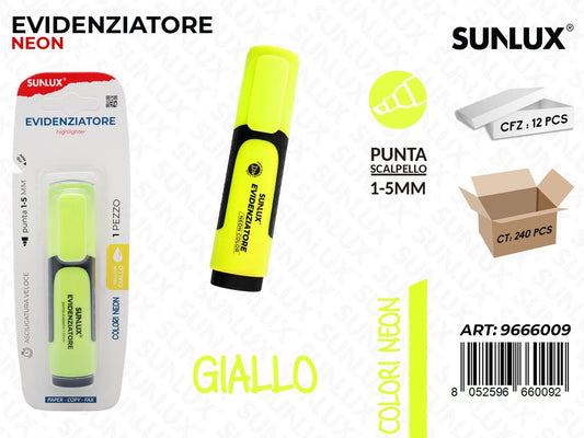 Sunlux Evidenziatore Giallo Neon 1-5MM