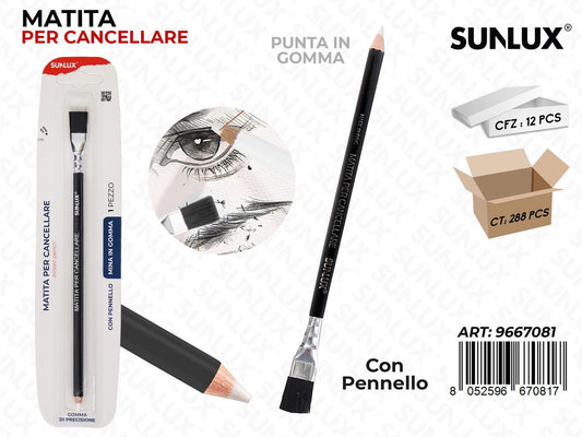 Sunlux Matite per Cancellare c/ Pennello