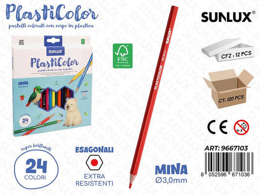 Sunlux Plasticolor 24COL. Ass. D.3MM
