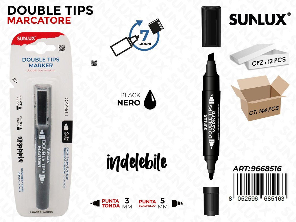 DOUBLE TIPS MARKER NERO 3-5MM