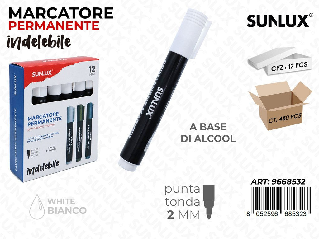 Sunlux Marcatore Perman. Indel. Bianco 2MM