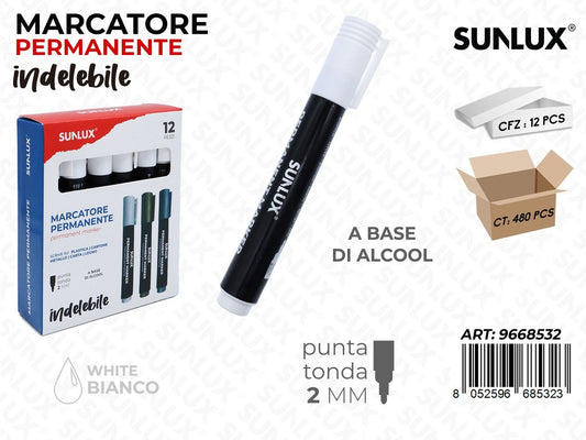 Sunlux Marcatore Perman. Indel. Bianco 2MM