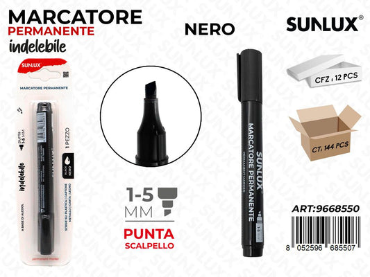 Sunlux Bl. Marcatore Perman. Indel. Nero 1-5MM