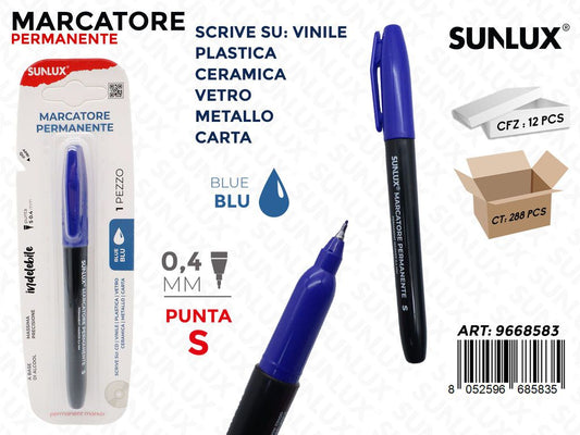 Sunlux Marcatore Permanente Blu S 0.4MM
