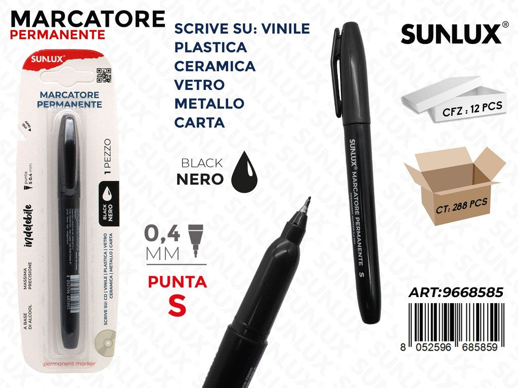MARCATORE PERMANENTE NERO S 0.4MM