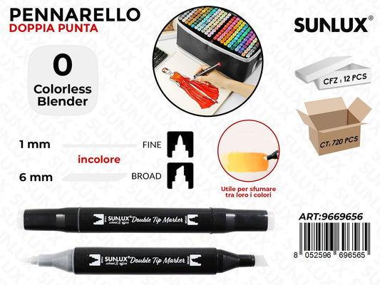 Sunlux Double Tip Marker N.0 Colorless Blender